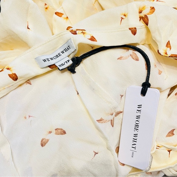 We What What butter cream yellow Floral Wrap Maxi Skirt - Picture 3 of 3